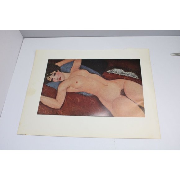 Modigliani Print Nude on a Cushion Vintage 88889 - Picture 2 of 5